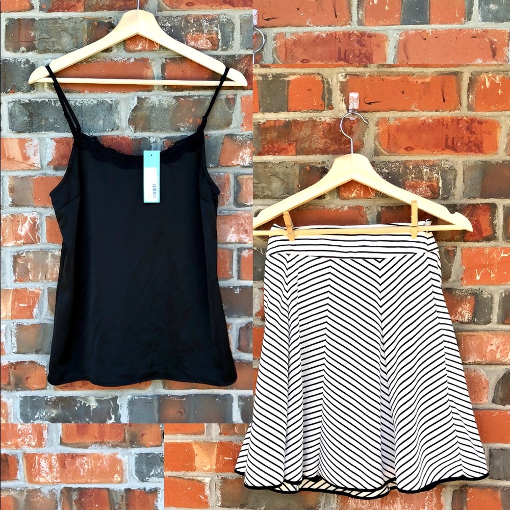 Pixley Naroa Black Tank Top Triste Swing Skirt NEW